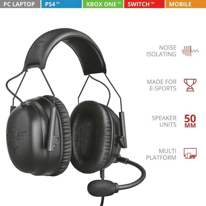 Гарнитура Trust GXT 444 Wayman Pro Gaming Headset BLACK (23248_Trust) - фото 7