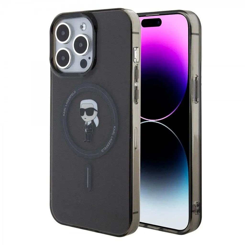 Чехол Karl Lagerfeld IML Ikonik MagSafe Back Cover для iPhOne 15 Pro Max Black (57983116836) - фото 4