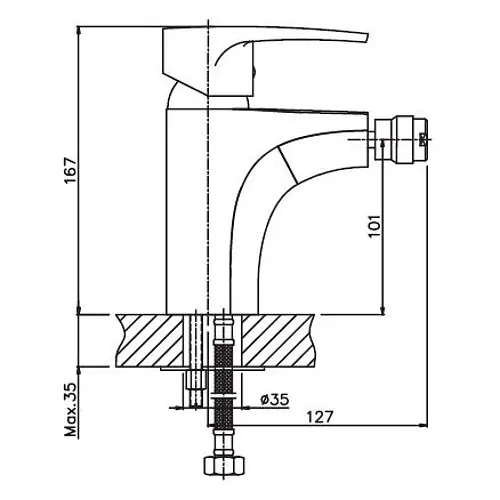 Змішувач для біде Haiba CEBA 002 (HB0026) - фото 2