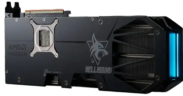 Відеокарта AMD Radeon RX 9070 XT 16GB PowerColor Hellhound (RX 9070 XT 16G-L/OC) - фото 3
