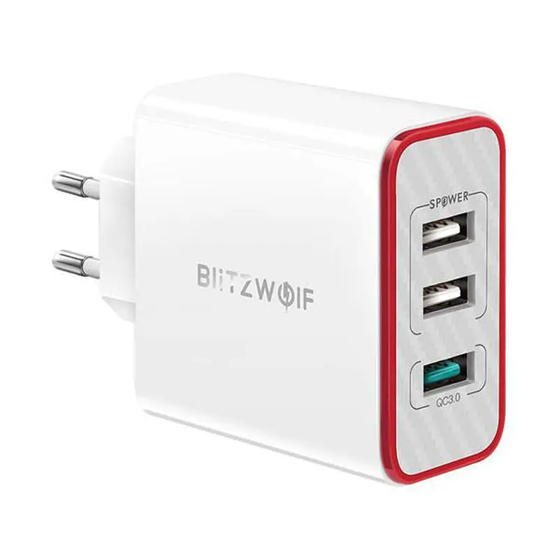 Зарядний пристрій блок Blitzwolf BW-PL2 3-port USB Charger - фото 3
