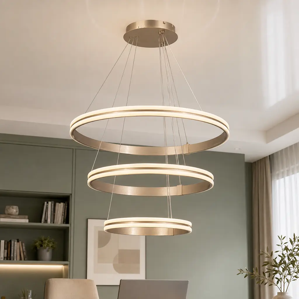 Підвісна люстра із трьох LED кілець MD78099/80+60+40CF Artlight