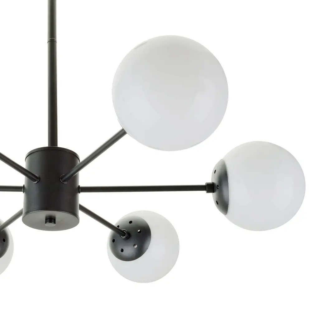 Люстра Brille молекула в спальне Е27 60W BK (BL-776S/6) - фото 2