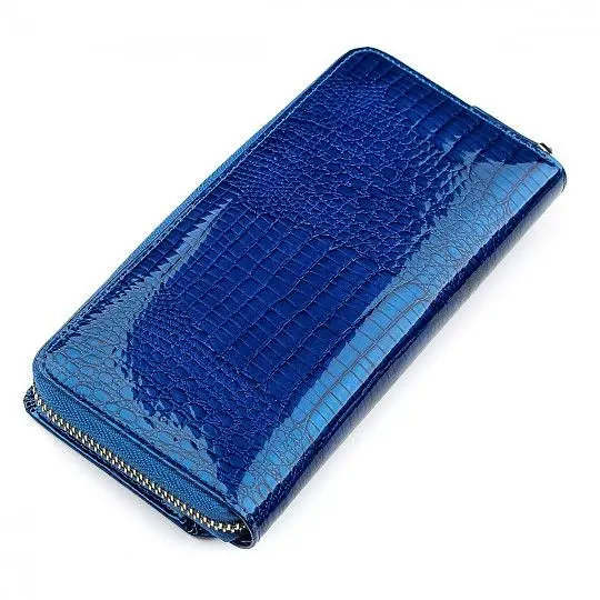 Гаманець жіночий ST Leather 18435 (S7001A) лакований синій - фото 2