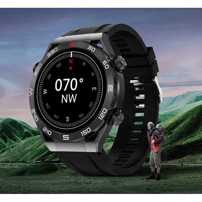 Розумний смарт-годинник Smart Watch Ultimate AMOLED Full HD екран +2 додаткових ремінця в комплекті Чорний - фото 4