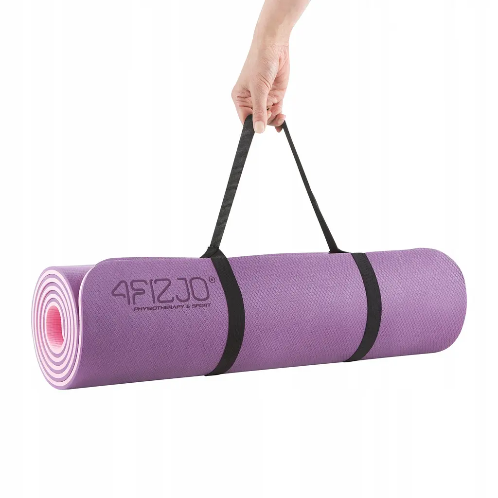Коврик (мат) для йоги та фітнесу 4FIZJO TPE 180 x 60 x 1 см 4FJ0390 Violet/Pink (P-5907739316967) - фото 4