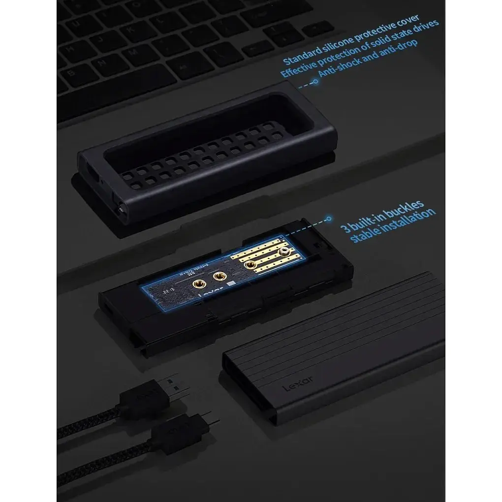 Зовнішня кишеня Lexar E10 M.2 SSD Enclosure LPAE10N-RNBNG [118486] - фото 9