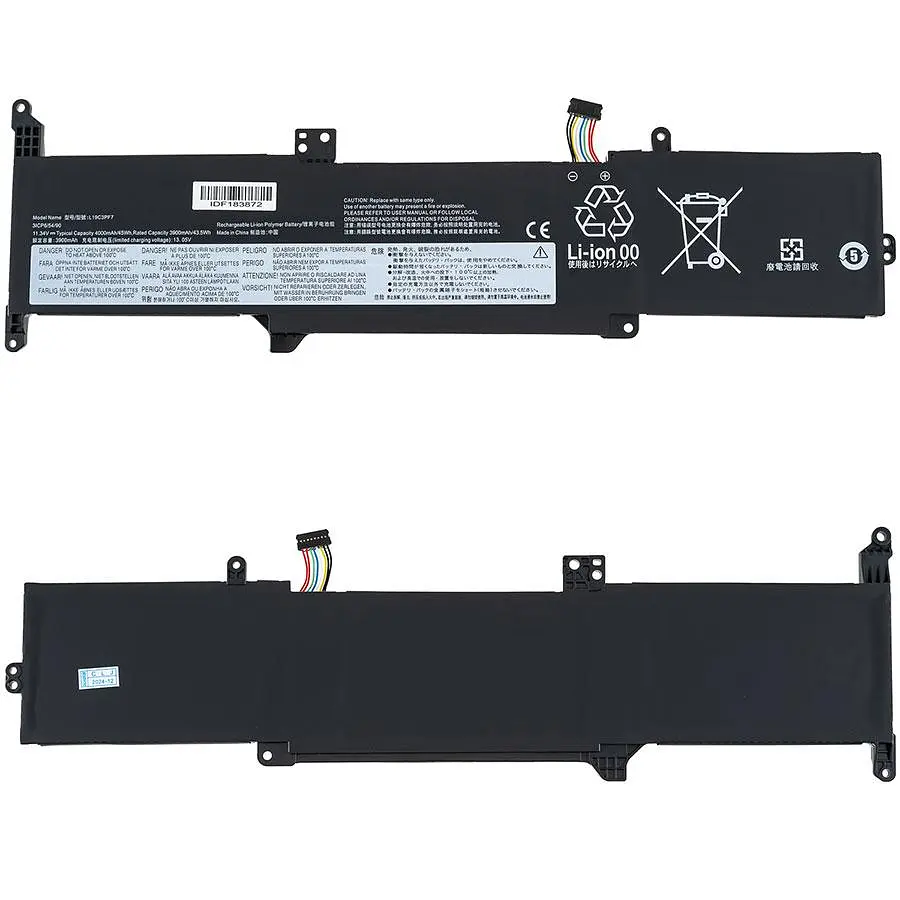 Батарея для ноутбука Lenovo L19C3PF7 (IdeaPad 3 15ADA05 3 14IML05 3 14ADA05) 11.34V 4000mAh 45Wh Чорний - фото 2