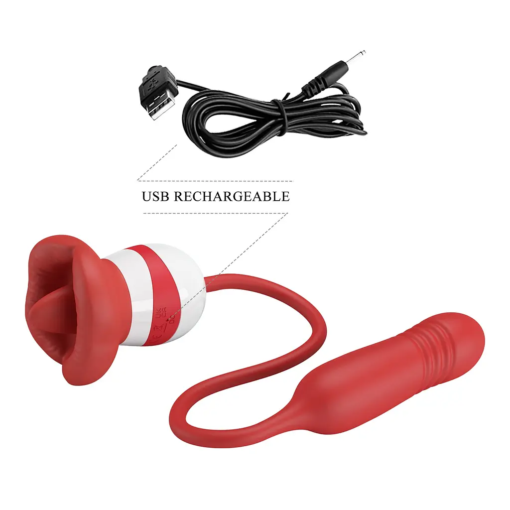 Вибростимулятор PRETTY LOVE Ashlynn, 5 vibration functions 5 thrusting settings 5 licking settings PRETTY LOVE BI-300075 100105 - фото 6