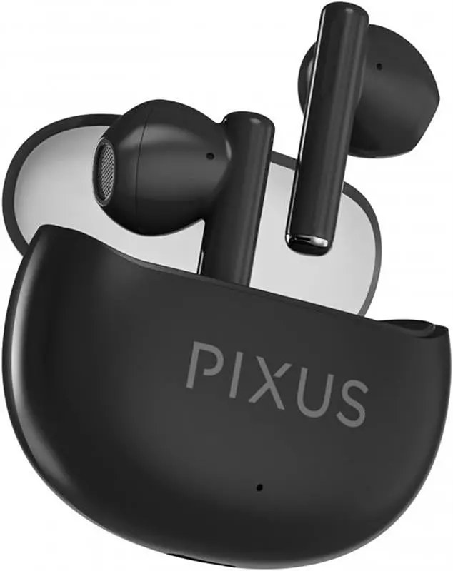 Бездротові навушники Pixus Spase, TWS, BT5.3, 80mAh, 480mAh, 6h, black UA UCRF - фото 2
