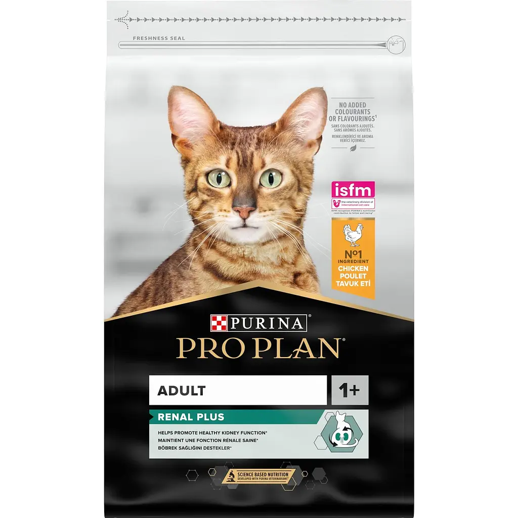 Сухой корм для взрослых котов Purina Pro Plan Adult 1+ Renal Plus с курицей 10 кг (12434282) - фото 2