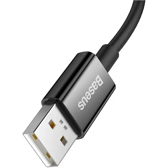 Кабель Baseus Superior Series SUPERVOOC Fast Charging USB-A to USB-C 65W 1m Black (CAYS000901) [95488] - фото 3