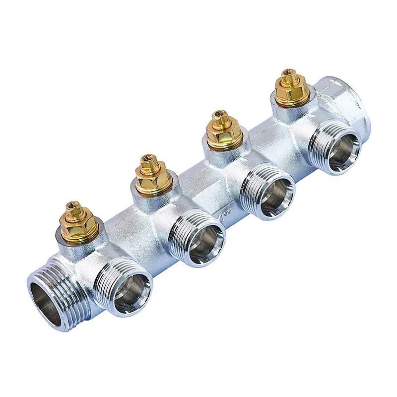 Колектор вентильний з адаптером Koer KR.1127-4 - 1"x4 - 3/4 Ways (євроконус-площина) KR4948 - фото 2