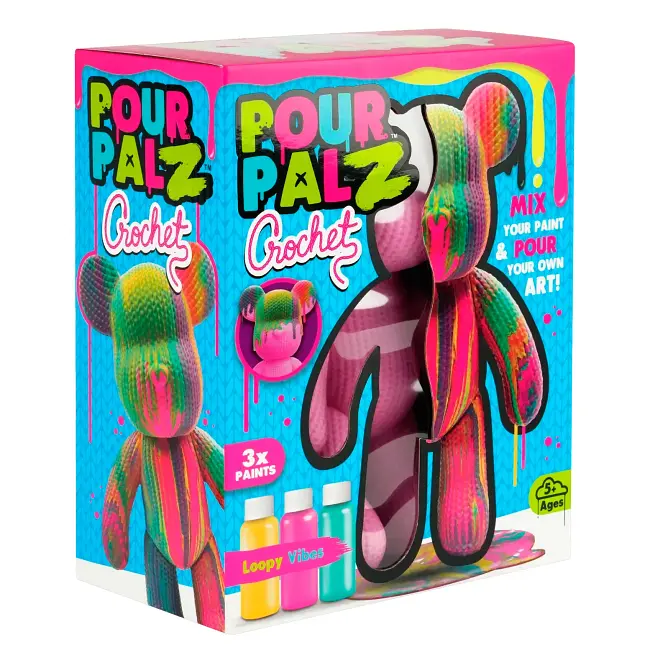 Набір для творчості ToyMonster Pour Palz Флюїд Арт Ведмедик Небесна блакить S4 В'язані дива (FC-G0004B) - фото 2
