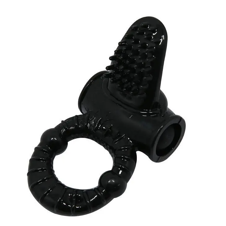 Ерекційне кільце Baile Sweet Vibration Ring, 10 см (чорний) - фото 2