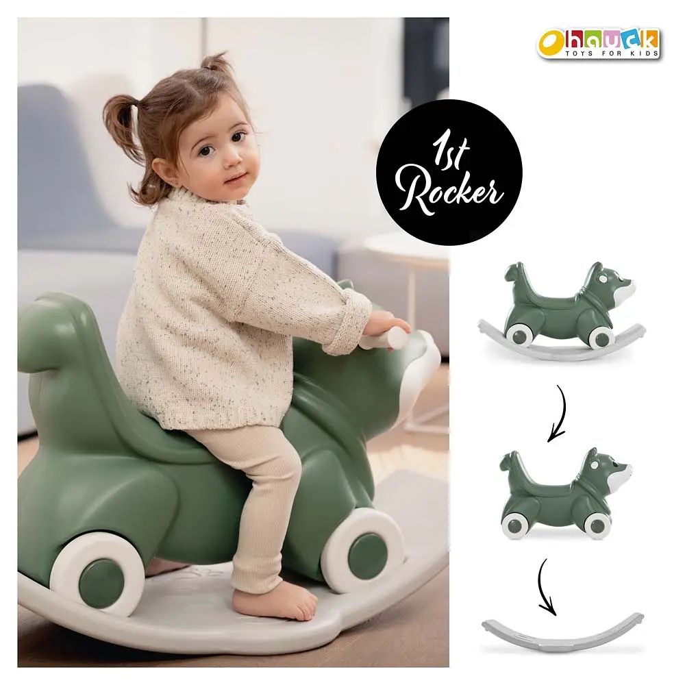 Качель-каталка Hauck 1st Rocker Fox Green, зеленая (80500-2) - фото 7