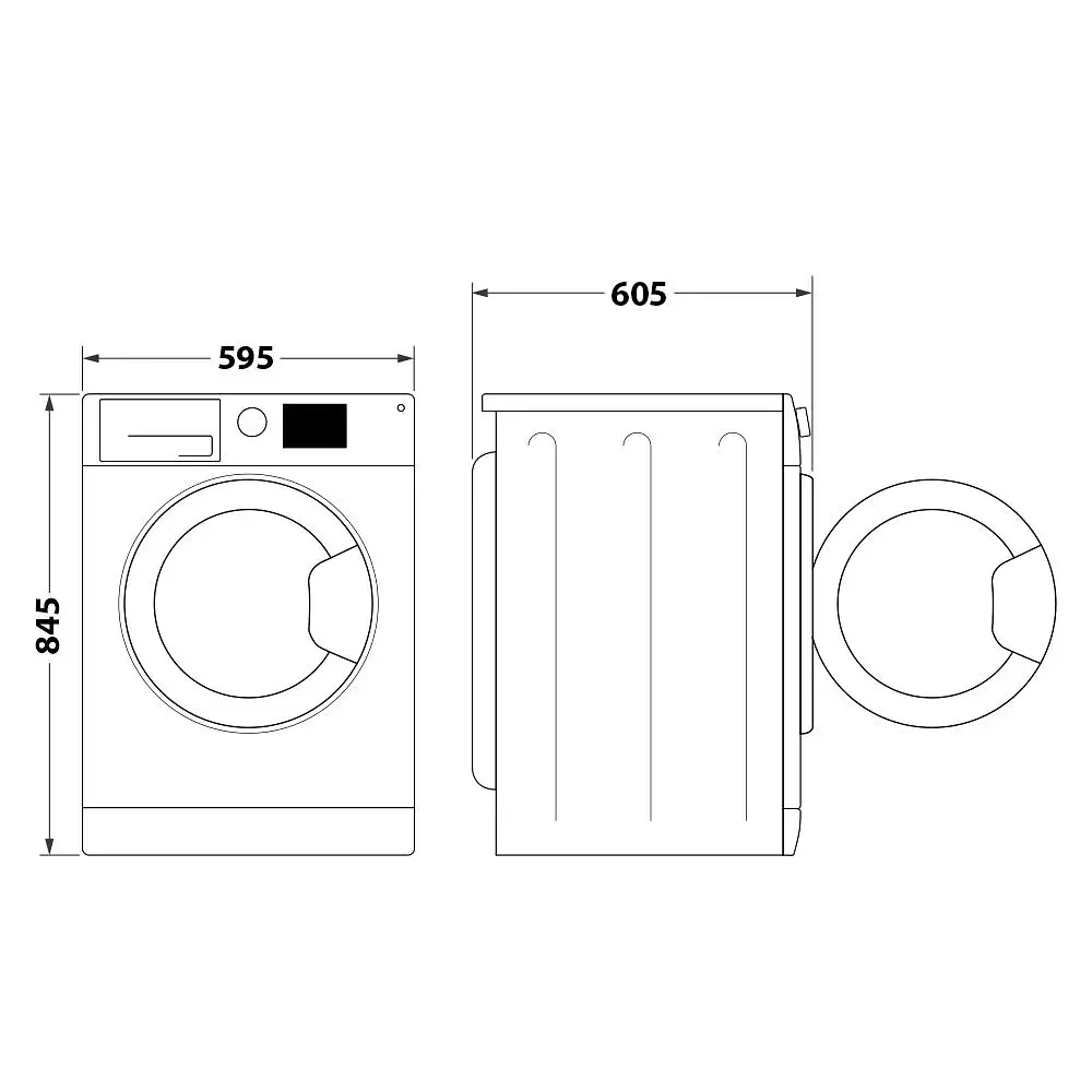 Пральна машина Whirlpool фронтальна 11 кг 1400 A+++ 60 см дисплей пара інвертор люк чорний білий - фото 4
