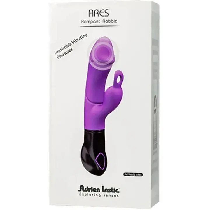 Вибратор-кролик Adrien Lastic Ares с петелькой для пальца на батарейках 8 режимов работы - фото 4