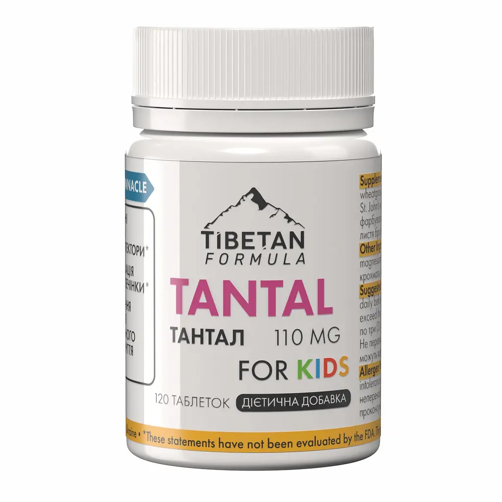 Таблетки Tibetan Formula Тантал дитячий для печінки 120 таблеток