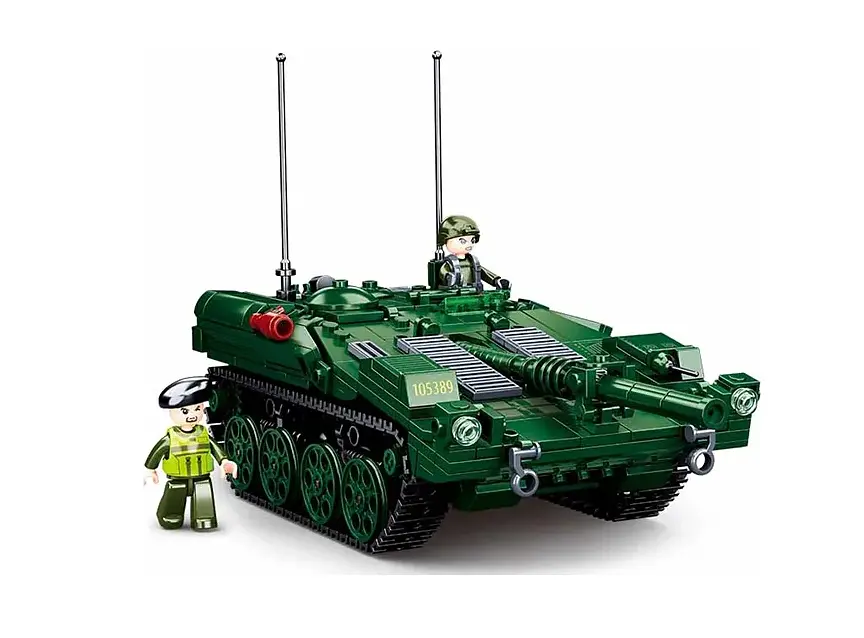 Конструктор M38-B1010 SLUBAN "Танк" 25,5см фігурки 692дет в коробці (6903317468867) - фото 3