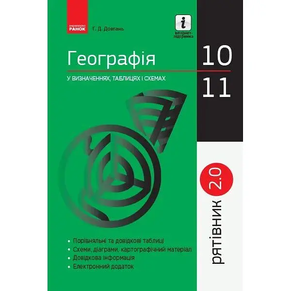 Географія у визначеннях, таблицях і схемах. 10-11 класи. Рятівник 2.0 - фото 1