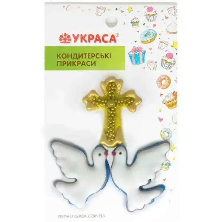 Два голуби УКРАСА з хрестиком