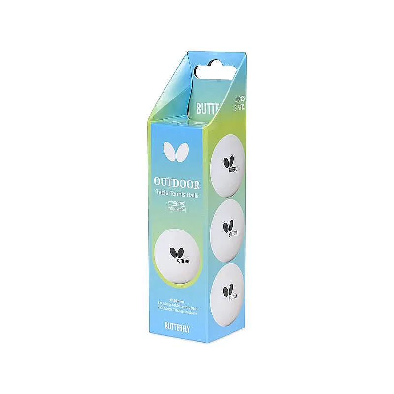 М'ячі для настільного тенісу Butterfly Outdoor Balls 3 шт (7012450140) - фото 2