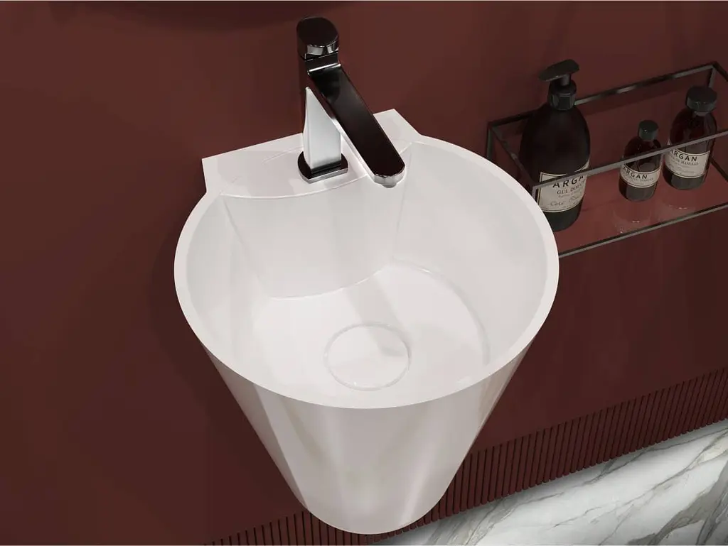Умивальник Miraggio SMART (0000240) Miramarble, Глянцевий, Підвісний, Білий - фото 7