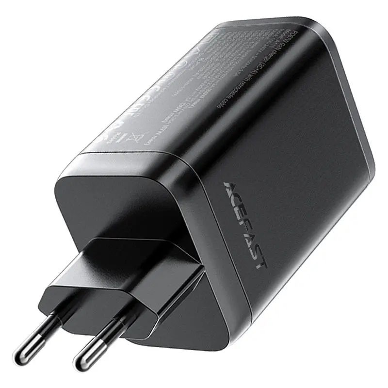 МЗП Acefast A111 GaN With Retractable Cable Type-C PD67W (1USB-A/1C) Black - фото 5