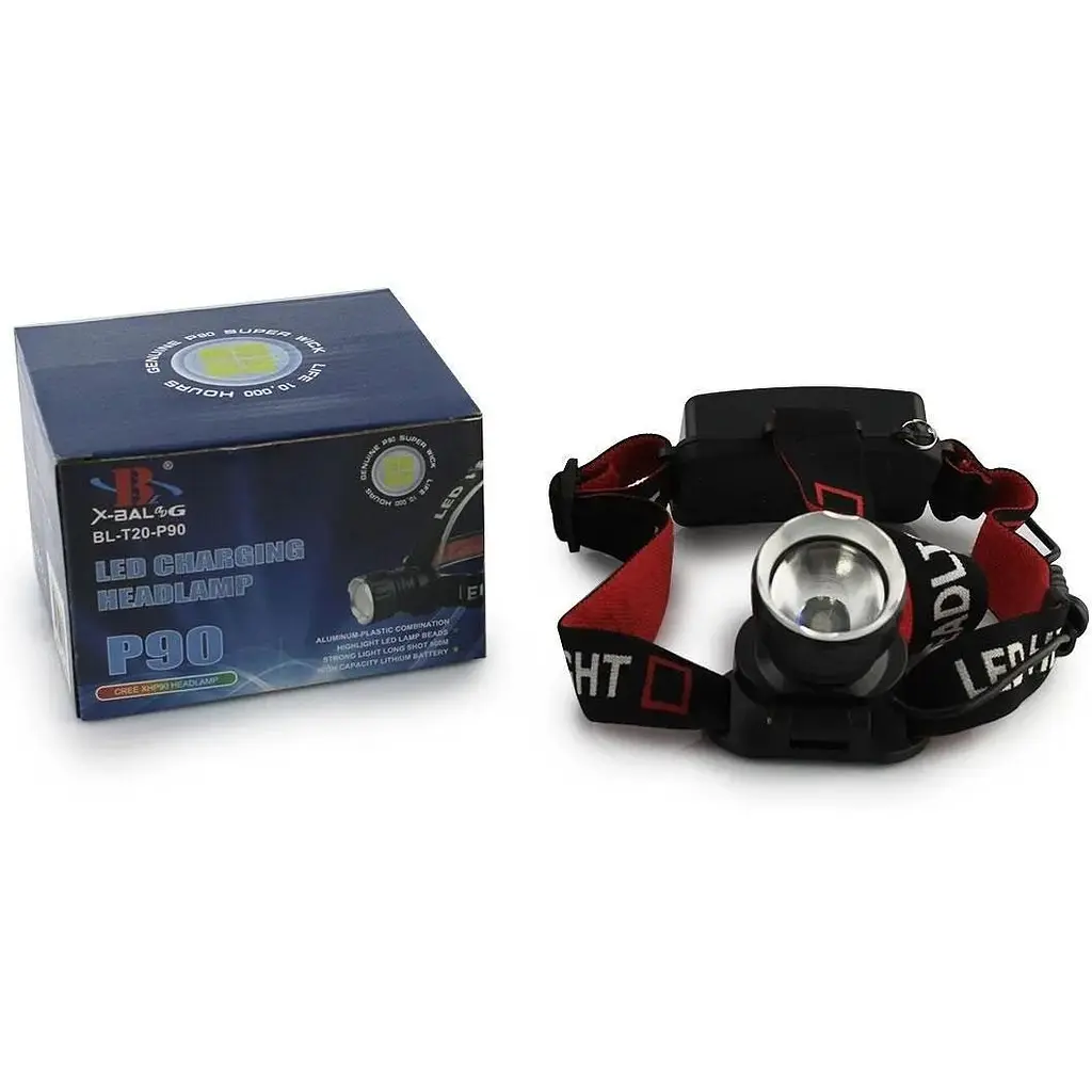 Налобный фонарь Bailong BL-T20 P90 LED аккумуляторный универсальный для рыбалки - фото 2