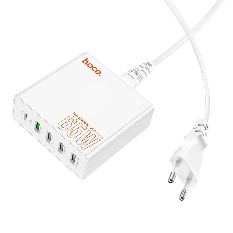 Зарядний пристрій адаптер 5 портів HOCO Vision five-port charger C114A 65 вт - фото 5