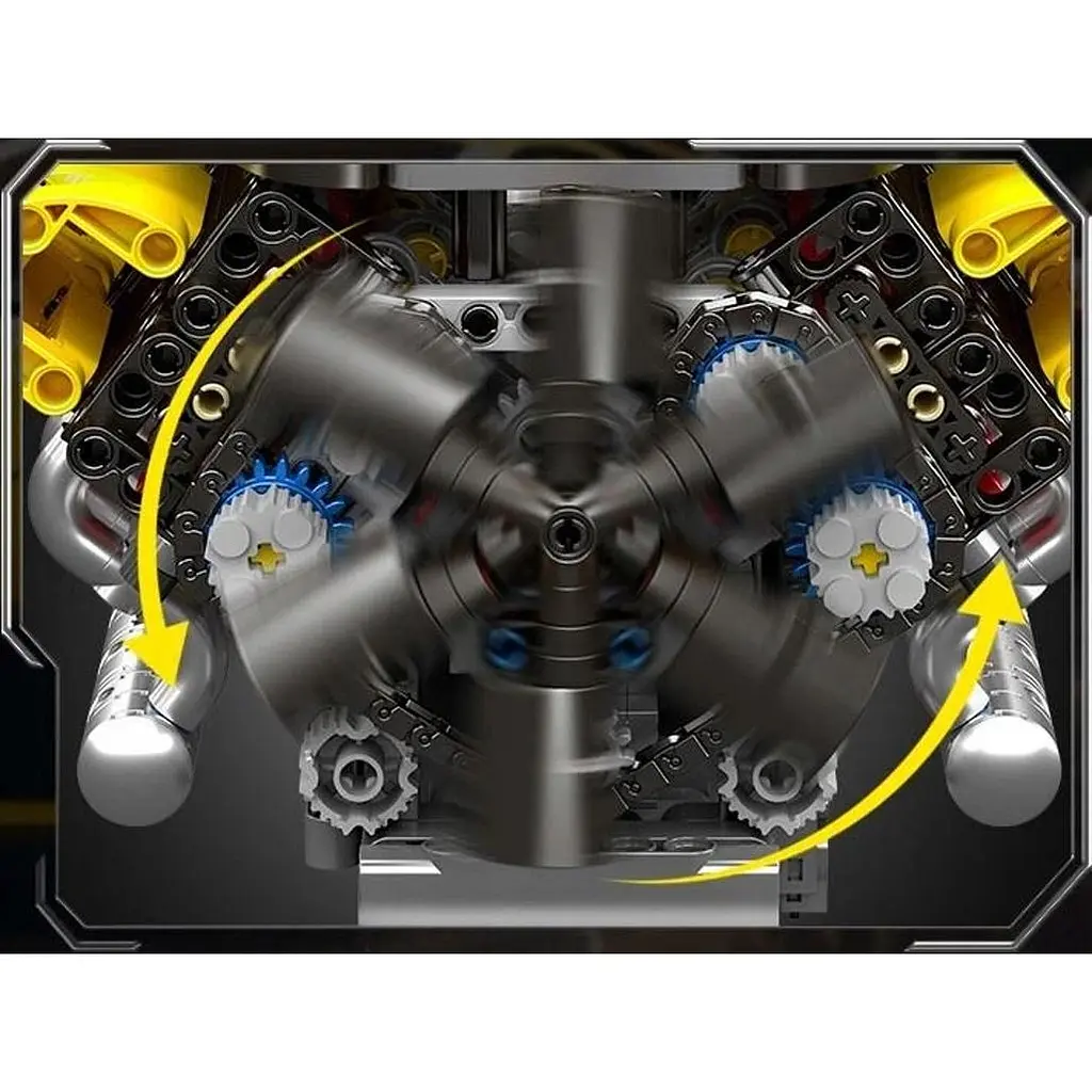 Конструктор Mould King Mking Двигатель и коробка передач Lambo V12 (10202) [161048] - фото 8