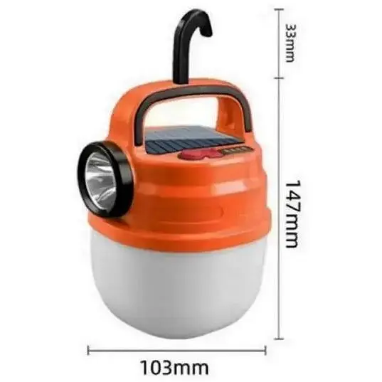 Фонарь светильник Hurry Bolt HB-V70 LED с крючком и солнечной панелью подвесной аккумуляторный - фото 2