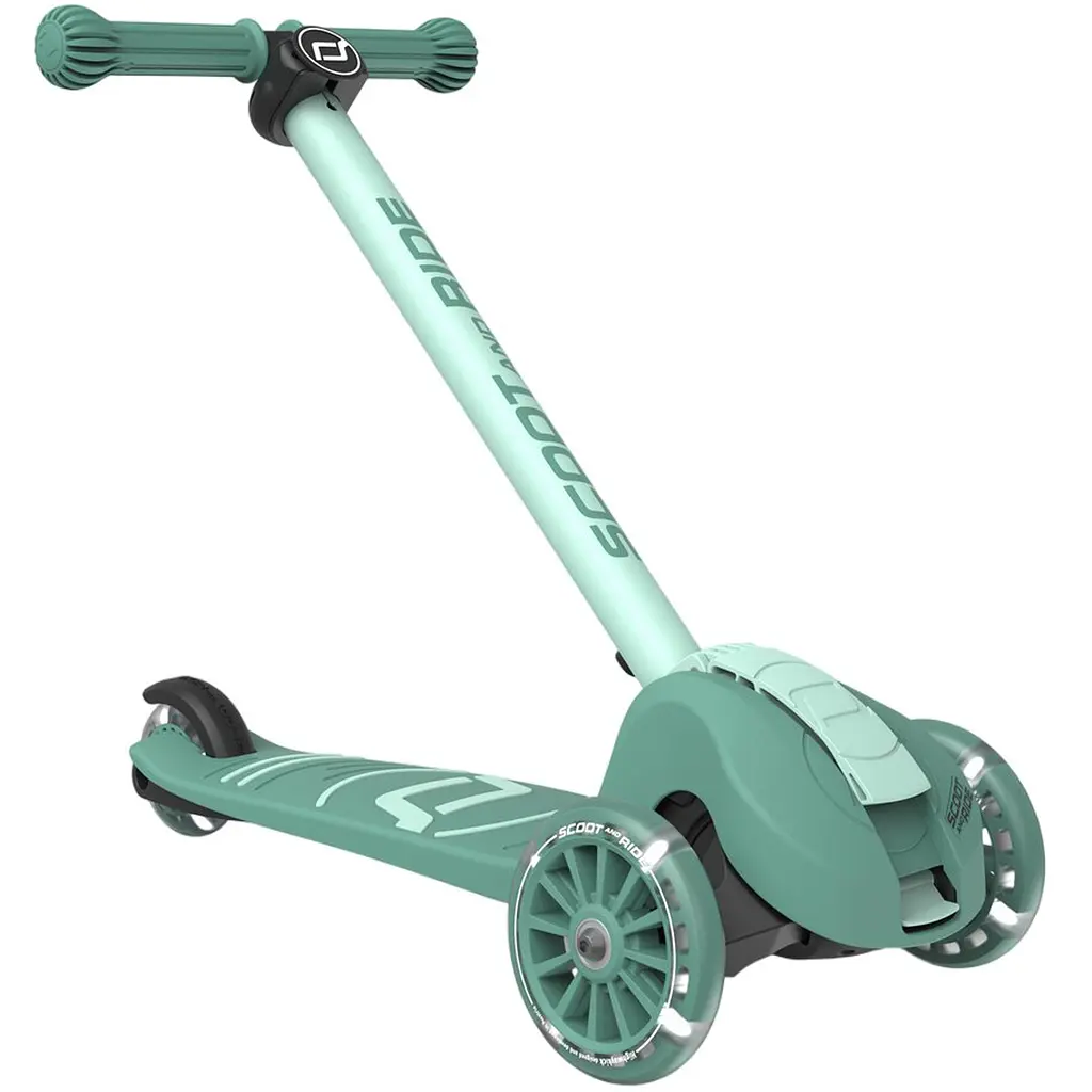 Самокат Scoot and Ride Highwaykick-3s колеса світяться 3+ років сіро-зелений (SR-00939) - фото 9