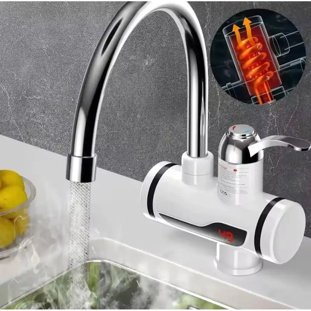 Проточный водонагреватель Delimano кран смеситель с мгновенным подогревом воды - фото 2
