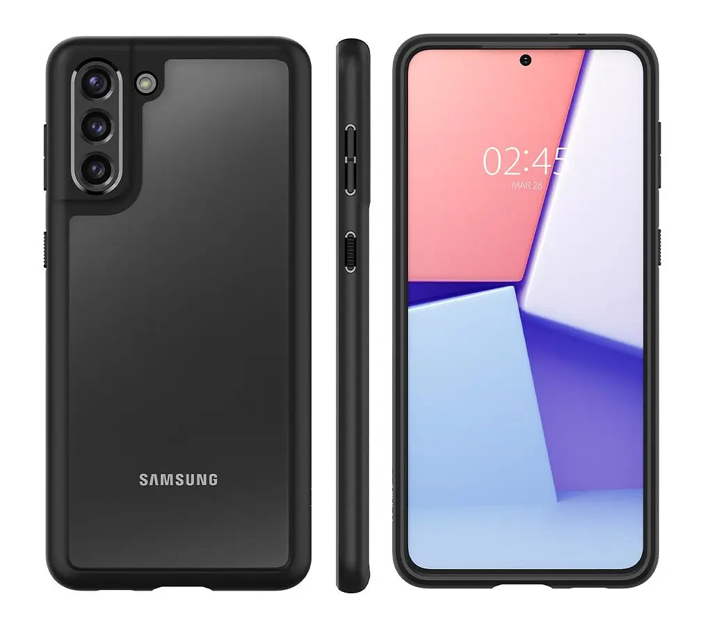Чохол протиударний прозорий Spigen Ultra Hybrid Crystal ACS02424 для Samsung Galaxy S21 (6.2") Matte Black - фото 8