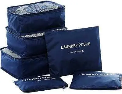 Набір дорожніх органайзерів для речей Laundry Pouch (Бордовий) - фото 4