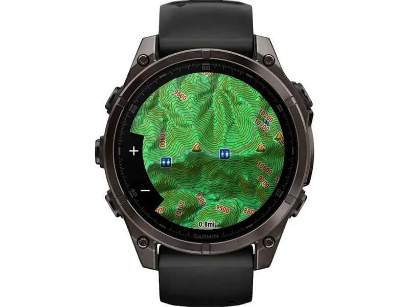 Спортивний годинник Garmin Fenix 8 47mm AMOLED Sapphire Carbon Gray DLC Titanium w. Black/Pebble Gray S. Band (010-02904-20/21) - фото 6