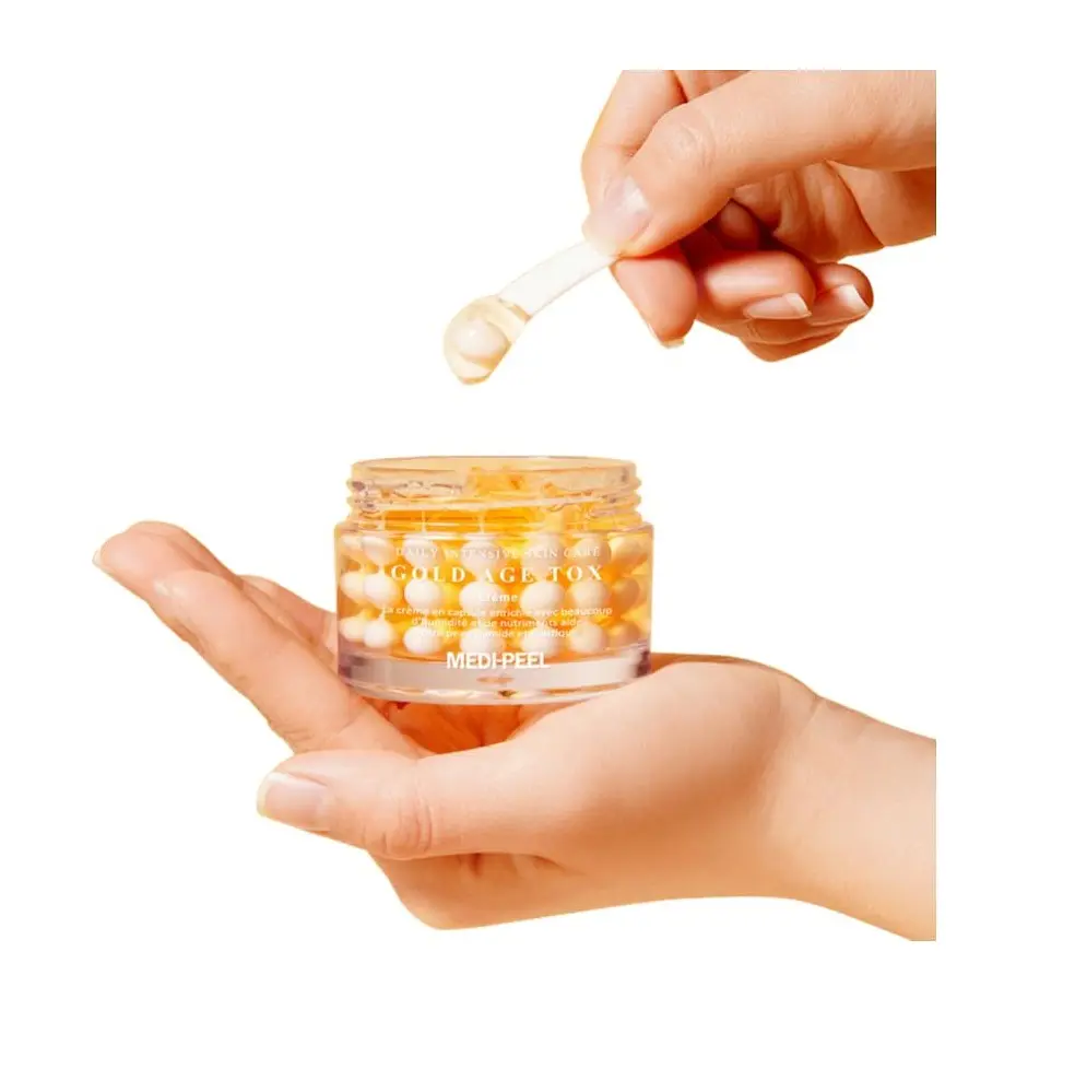 Омолоджуючий капсульний крем з екстрактом золотого шовкопряда Gold Age Tox Cream Medi-Peel 50 мл - фото 3