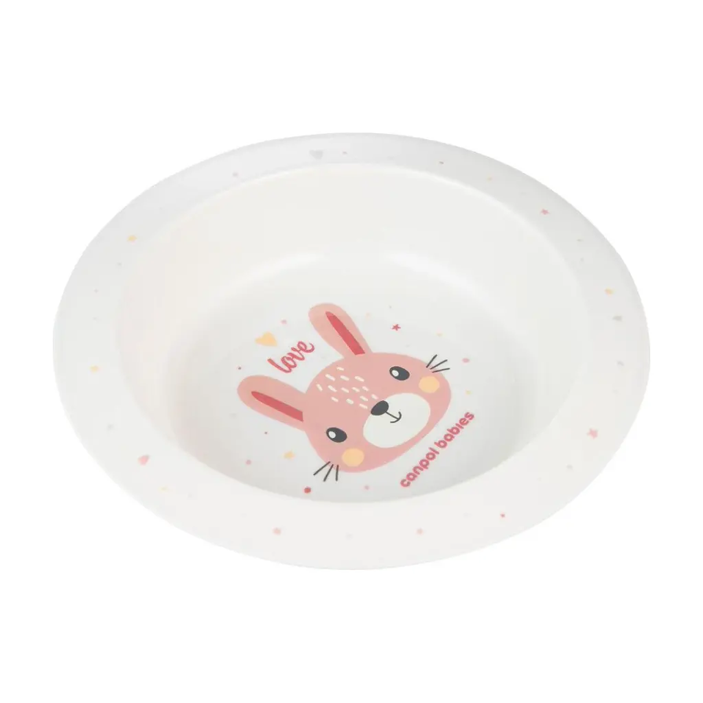 Тарілка дитяча Canpol babies Cute Animals мисочка пластикова рожева (4/412_pin2) - фото 2
