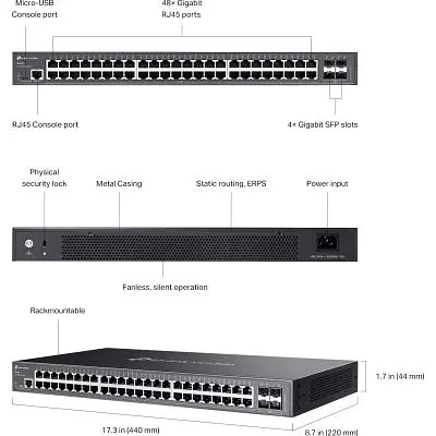 Комутатор мережевий TP-Link (SG3452) - фото 7