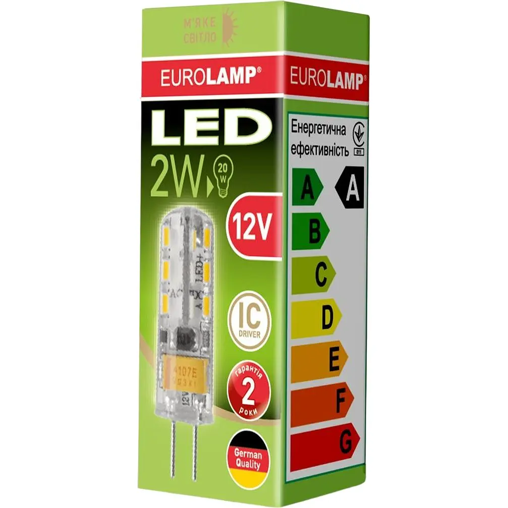 Світлодіодна лампа Eurolamp LED, G4, 2W, 3000K, 12V (LED-G4-0227(12)) - фото 4
