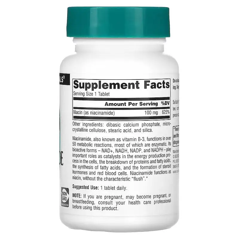 Вітаміни та мінерали Source Naturals Niacinamide B3 100 mg, 250 таблеток - фото 2