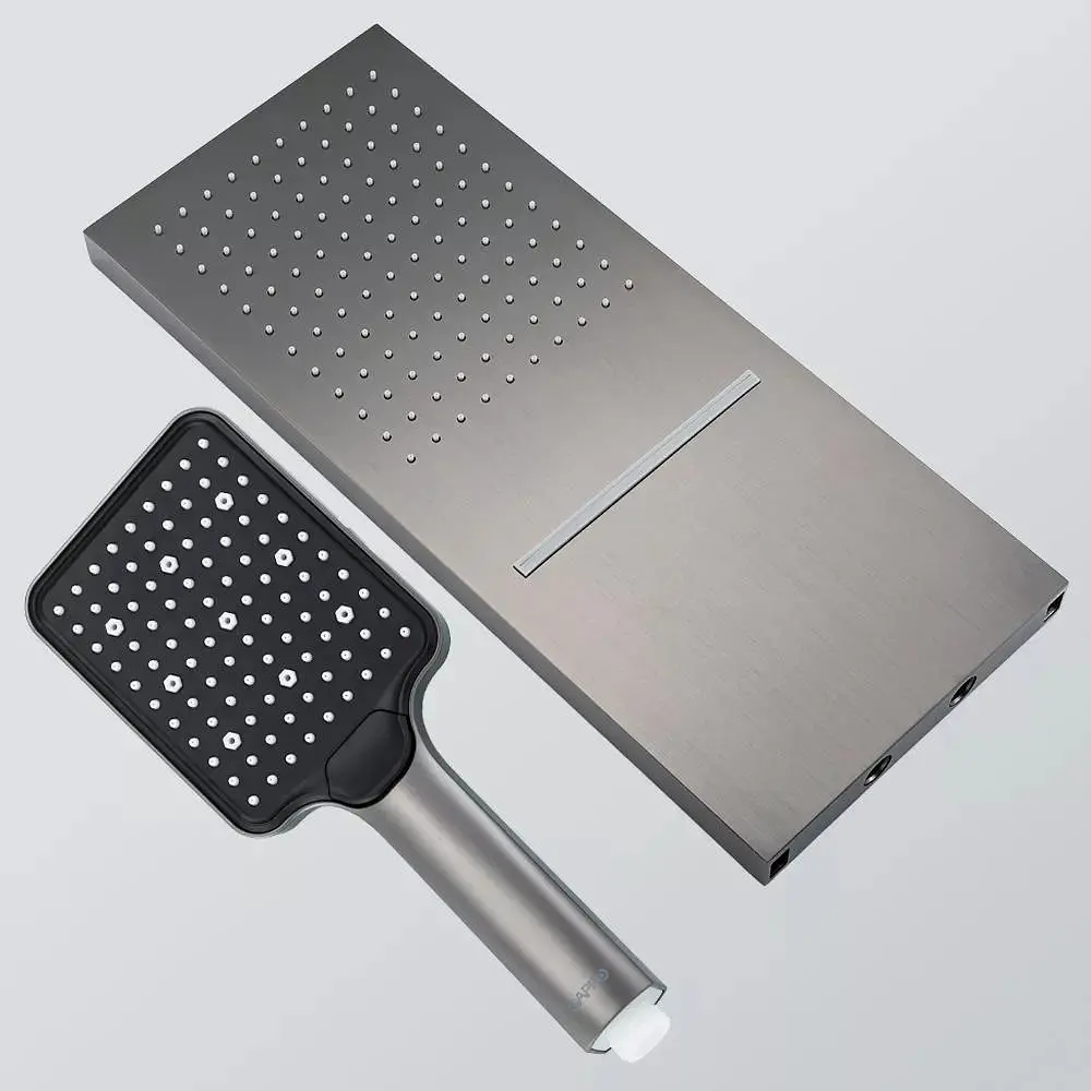 Душова система прихованого монтажу Gungrey Gappo G7107-79, Графітовий хром - фото 4
