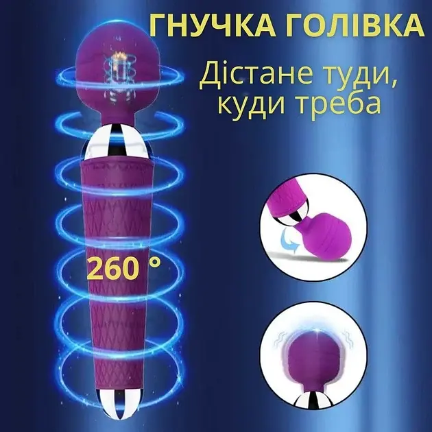 Вибратор-массажер I'MCUM Yoga Wand Фиолетовый (IM-ZDB008) - фото 4