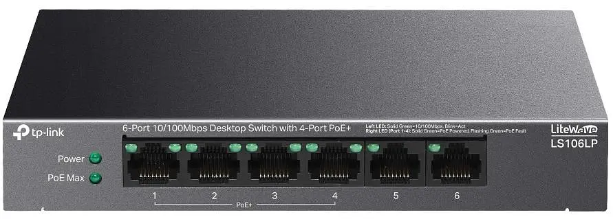 Комутатор мережевий TP-Link LS106LP
