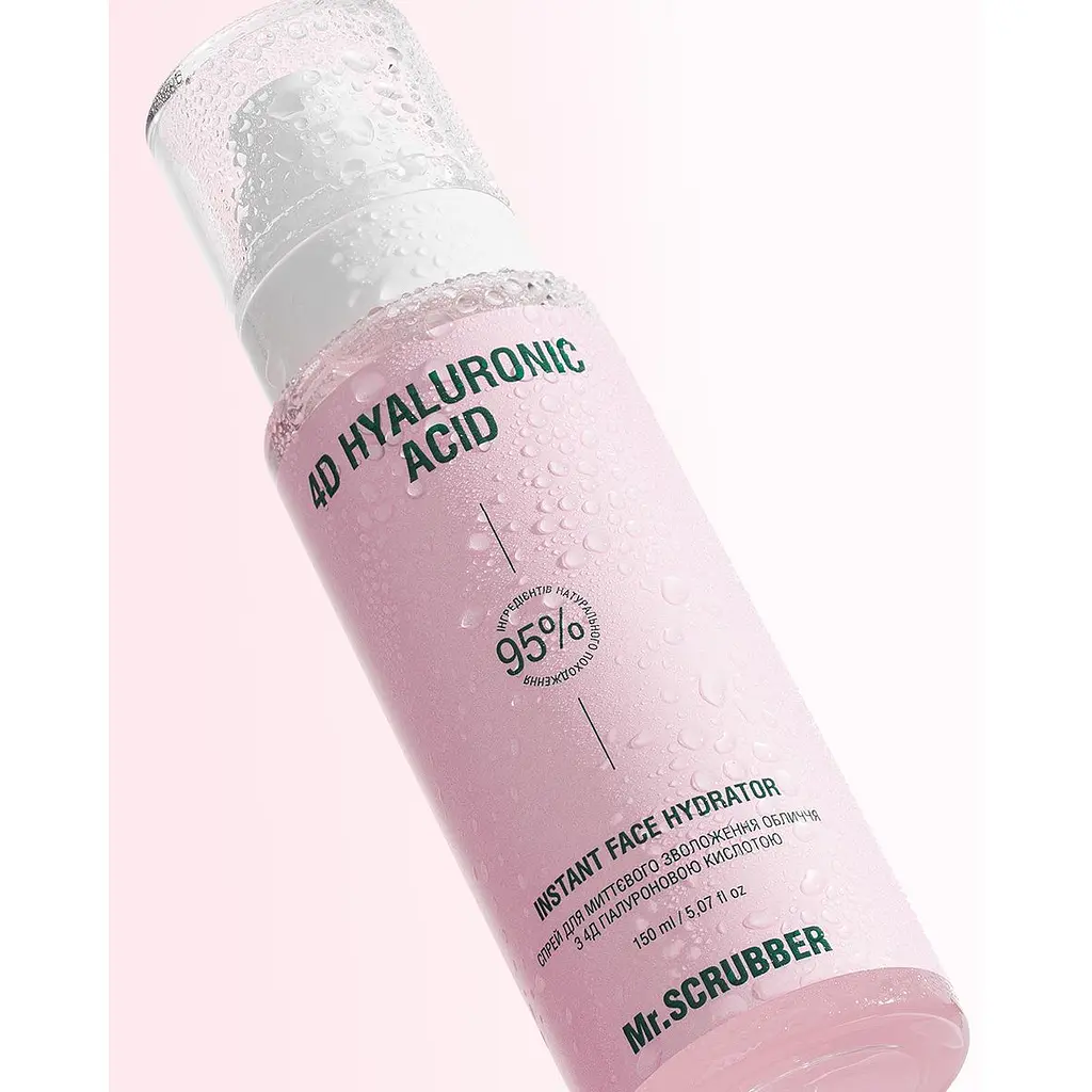 Спрей для миттєвого зволоження обличчя Mr.Scrubber 4D Hyaluronic Acid 150 мл - фото 2