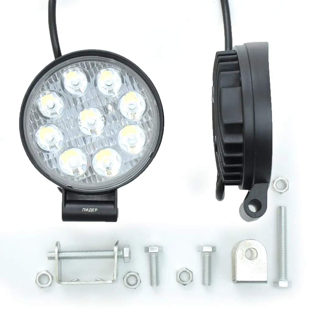 Додаткова LED фара 27W (3W x 9) 12-30V / 85x100x30 mm Дальний 2 шт. (3633) - фото 2