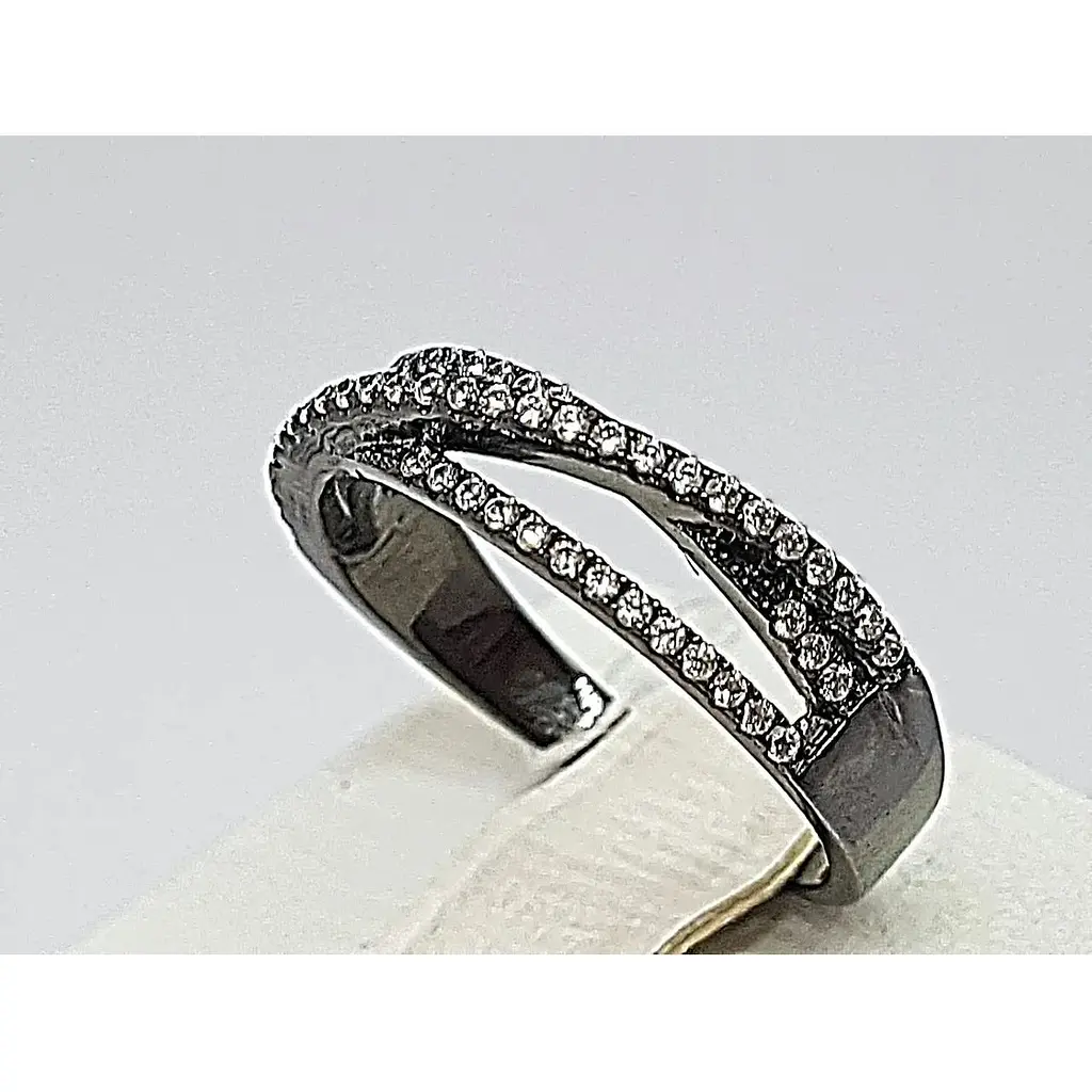 Срібне кільце Золотий квартал з фіанітами. Артикул 308991 18 - фото 2