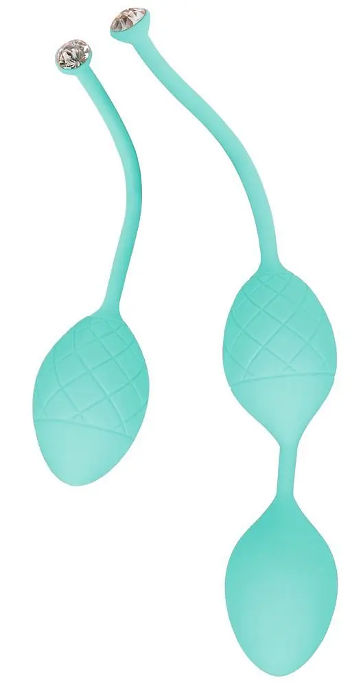 Вагинальные шарики Pillow Talk Frisky Teal роскошные с кристаллом 3.2 см